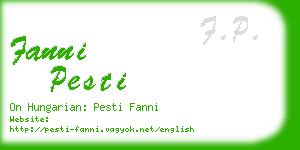 fanni pesti business card